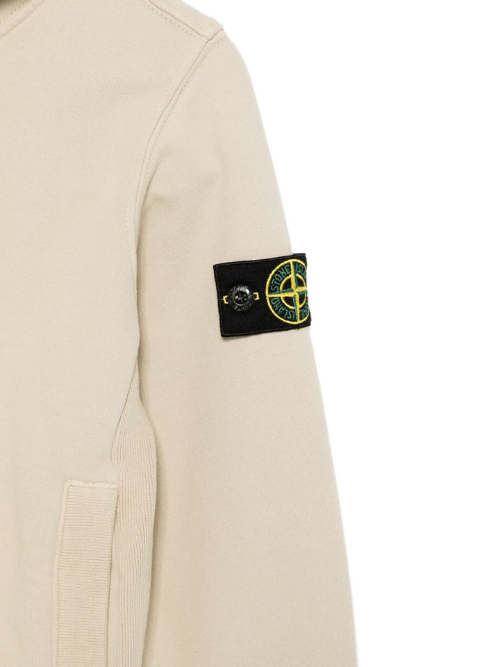 Felpa beige per bambino 66100004S0A20 V0095 Stone Island Kids 