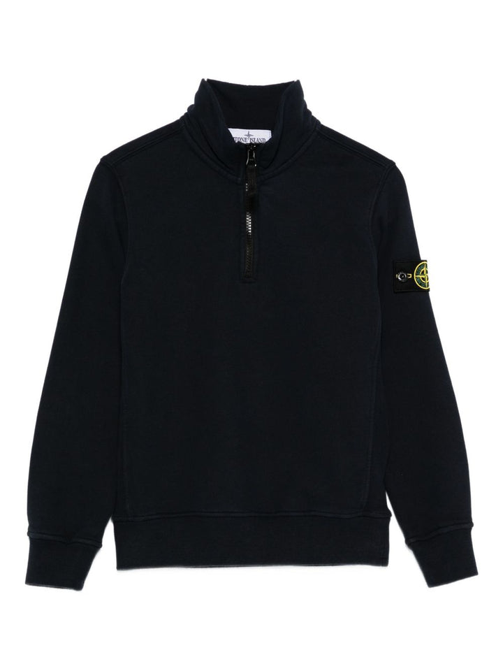 Felpa blu navy per bambino 66100012S0A20 V0020 Stone Island Kids 