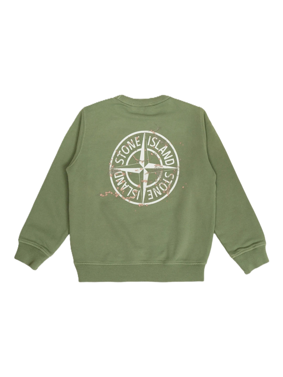 Felpa verde per bambino 66100015S0268 V0055 Stone Island Kids 
