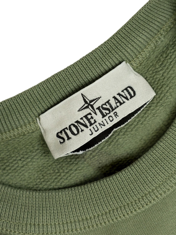 Felpa verde per bambino 66100015S0268 V0055 Stone Island Kids 