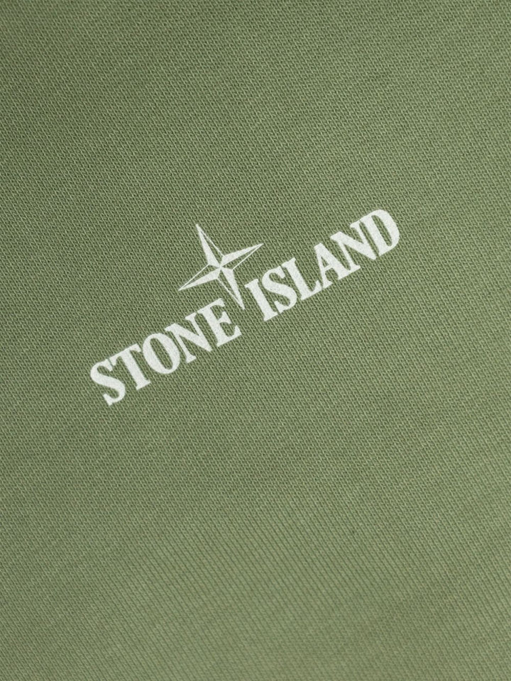 Felpa verde per bambino 66100015S0268 V0055 Stone Island Kids 