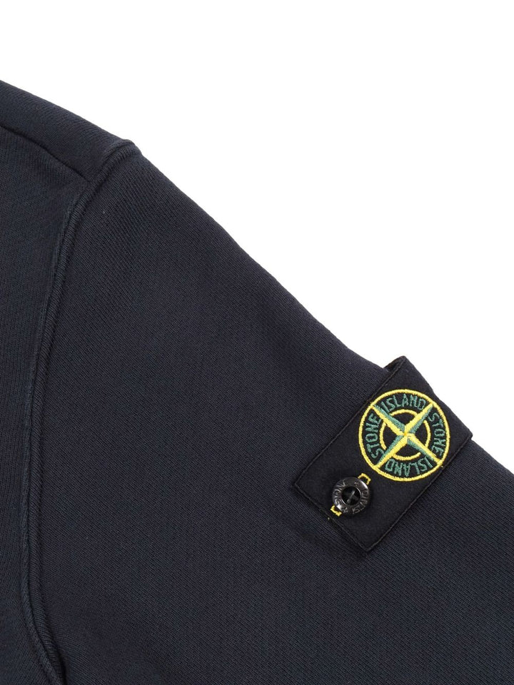 Felpa nera per bambino 66100019S0045 V0129 Stone Island Kids 