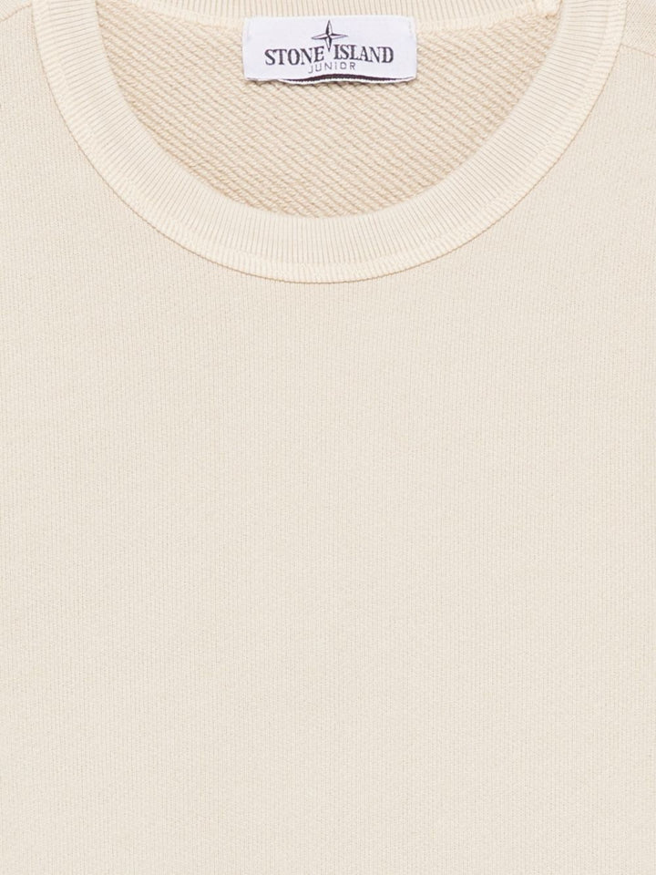 Felpa beige chiaro per bambino 66100019S0045 V0195 Stone Island Kids 