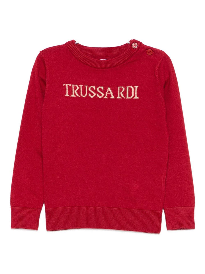 Maglione rosso per neonato TIA25020MA EMB Trussardi Kids 