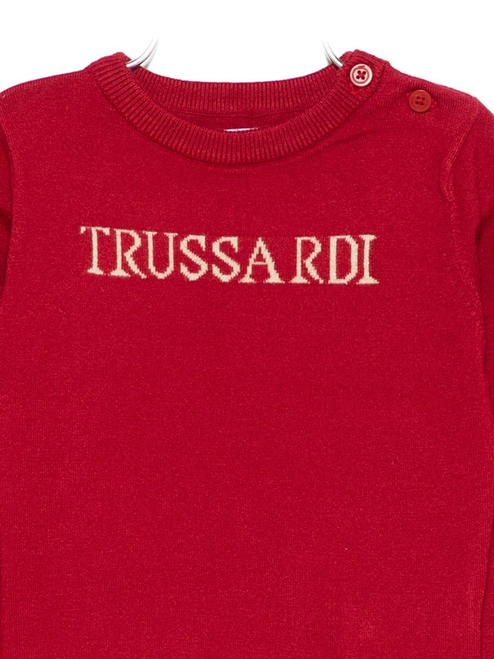 Maglione rosso per neonato TIA25020MA EMB Trussardi Kids 