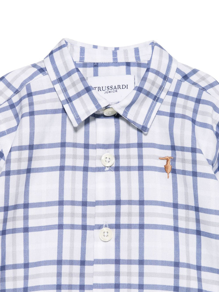 Camicia bianca/blu per neonato TIA25105CA O-W Trussardi Kids 