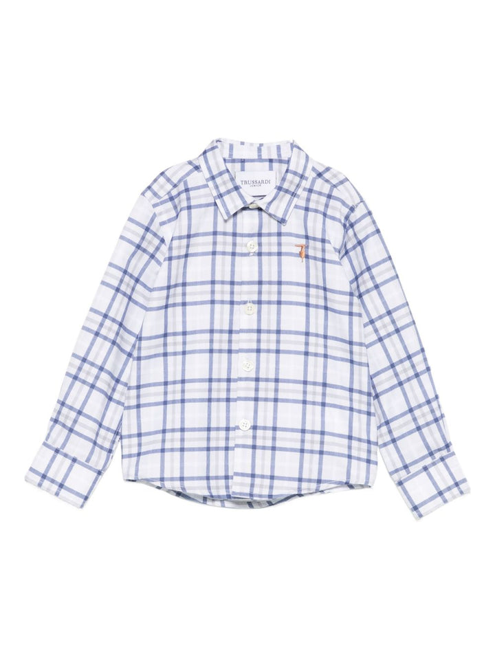 Camicia bianca/blu per neonato TIA25105CA O-W Trussardi Kids 