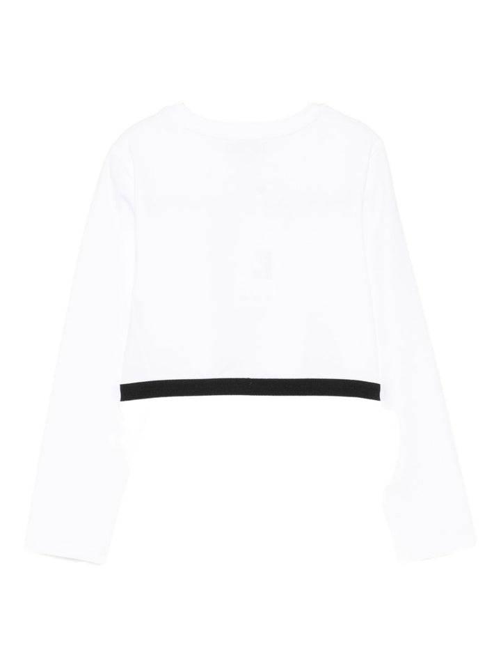 T-shirt bianco per bambina 252GJ2322 00526 Twin Set 
