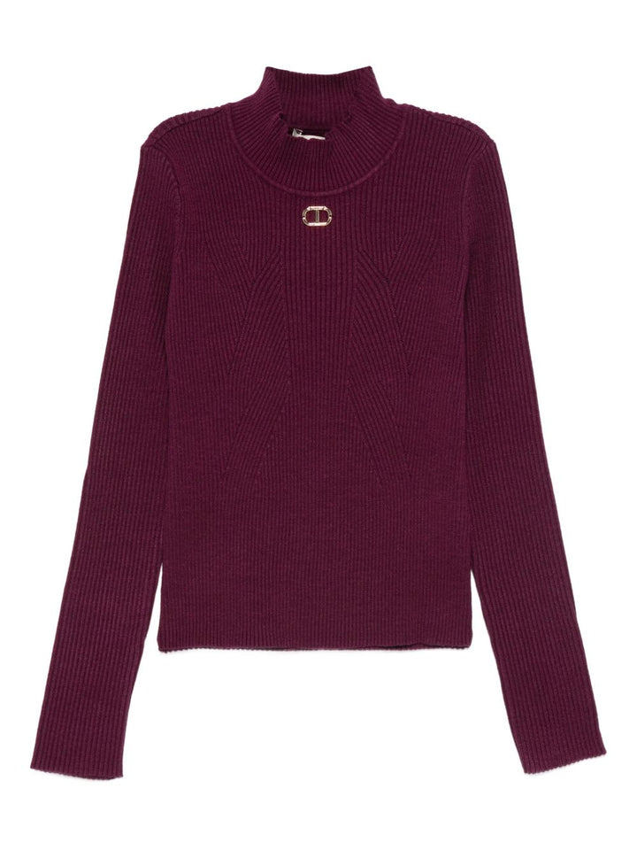 Maglione bordeaux per bambina 252GJ3042 04218 Twin Set 