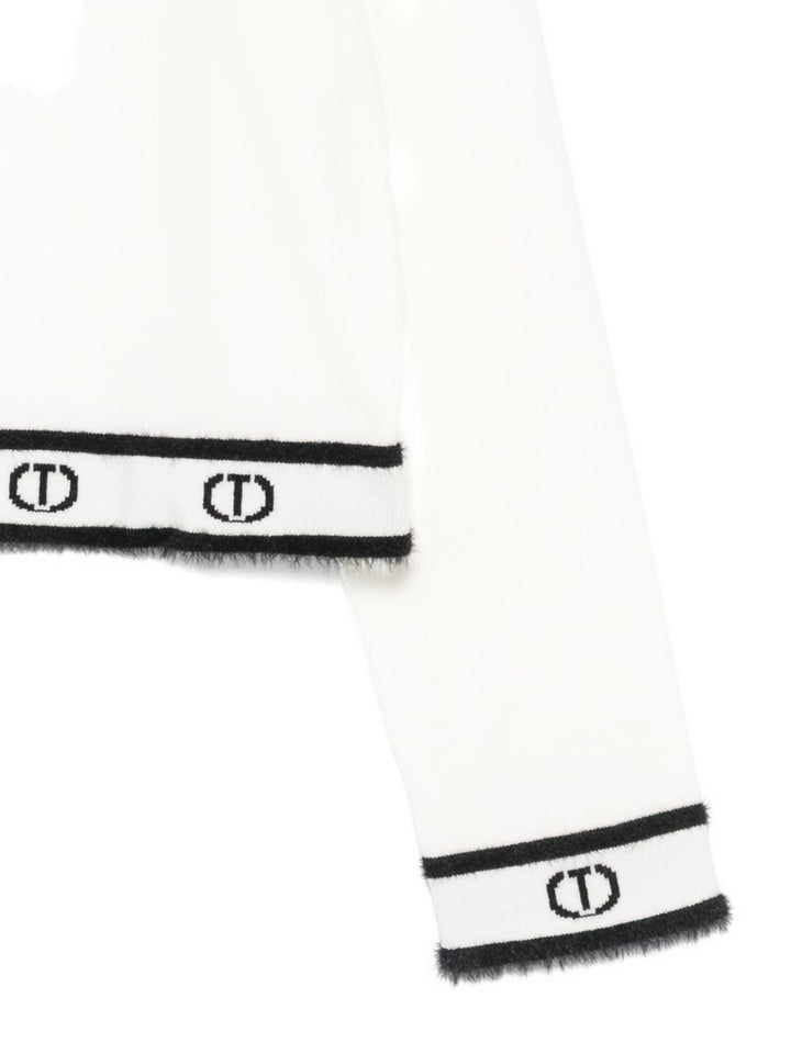 Maglione bianco per bambina 252GJ3073 10973 Twin Set 