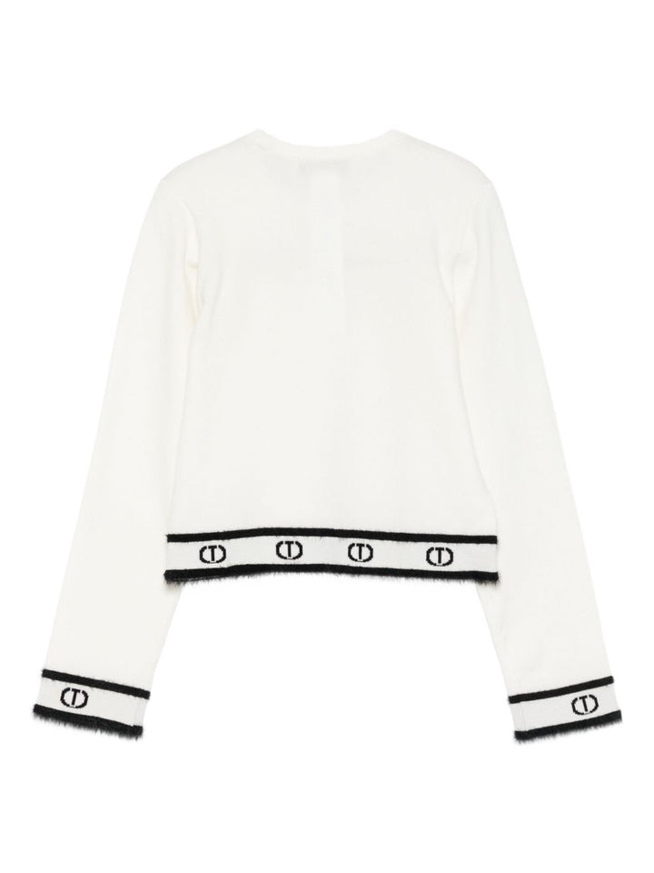 Maglione bianco per bambina 252GJ3073 10973 Twin Set 