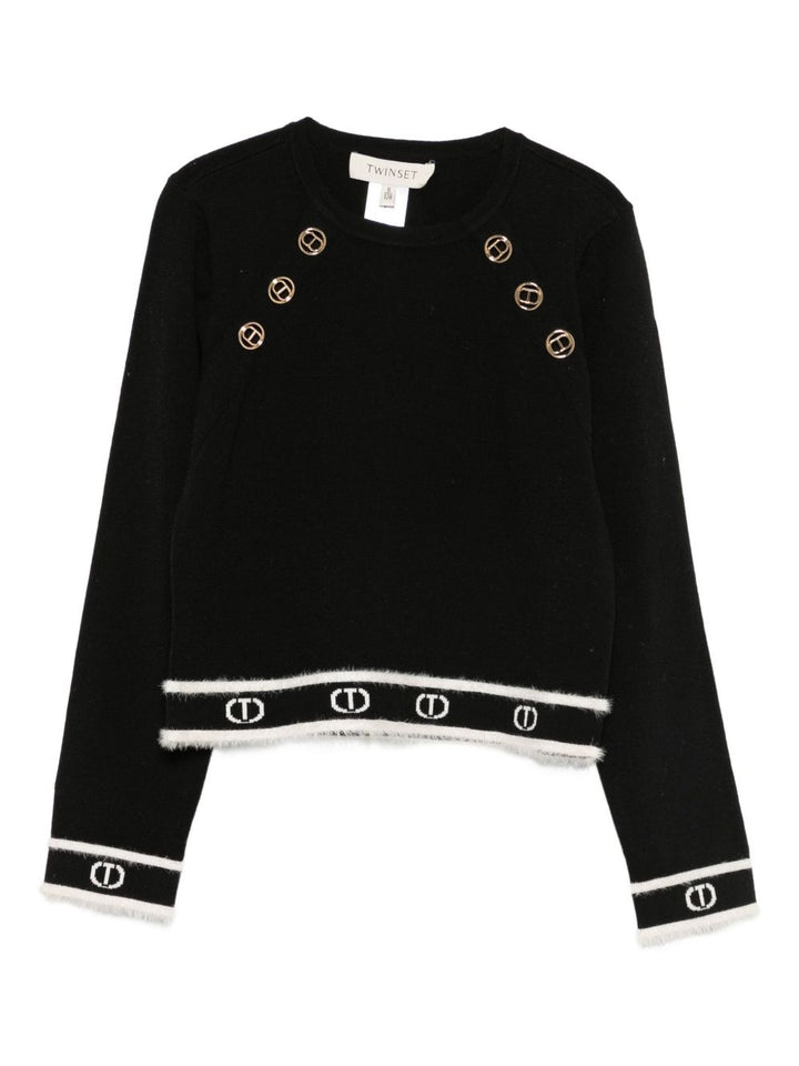 Maglione nero per bambina 252GJ3073 11656 Twin Set 