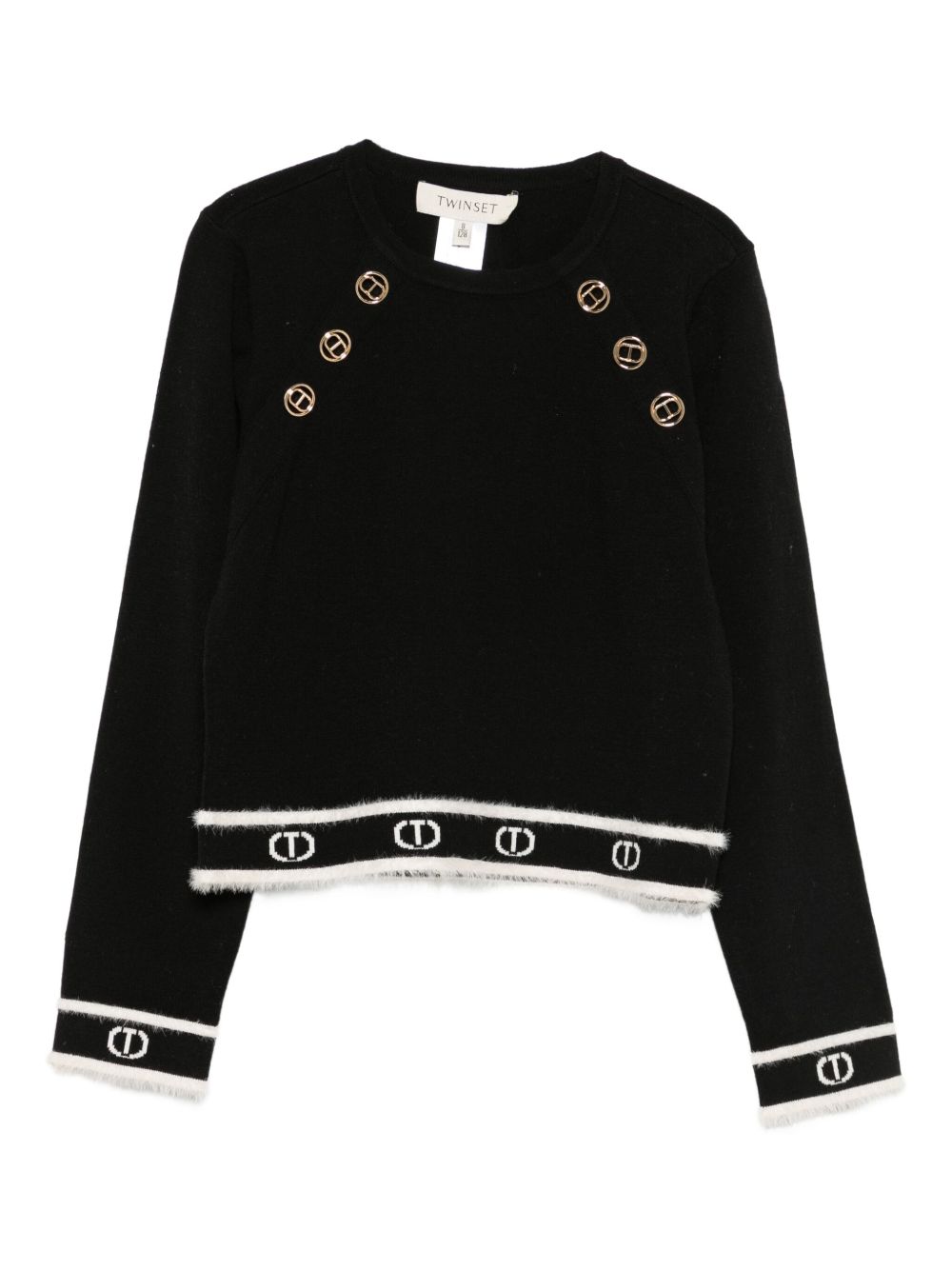 Maglione nero per bambina 252GJ3073 11656 Twin Set 