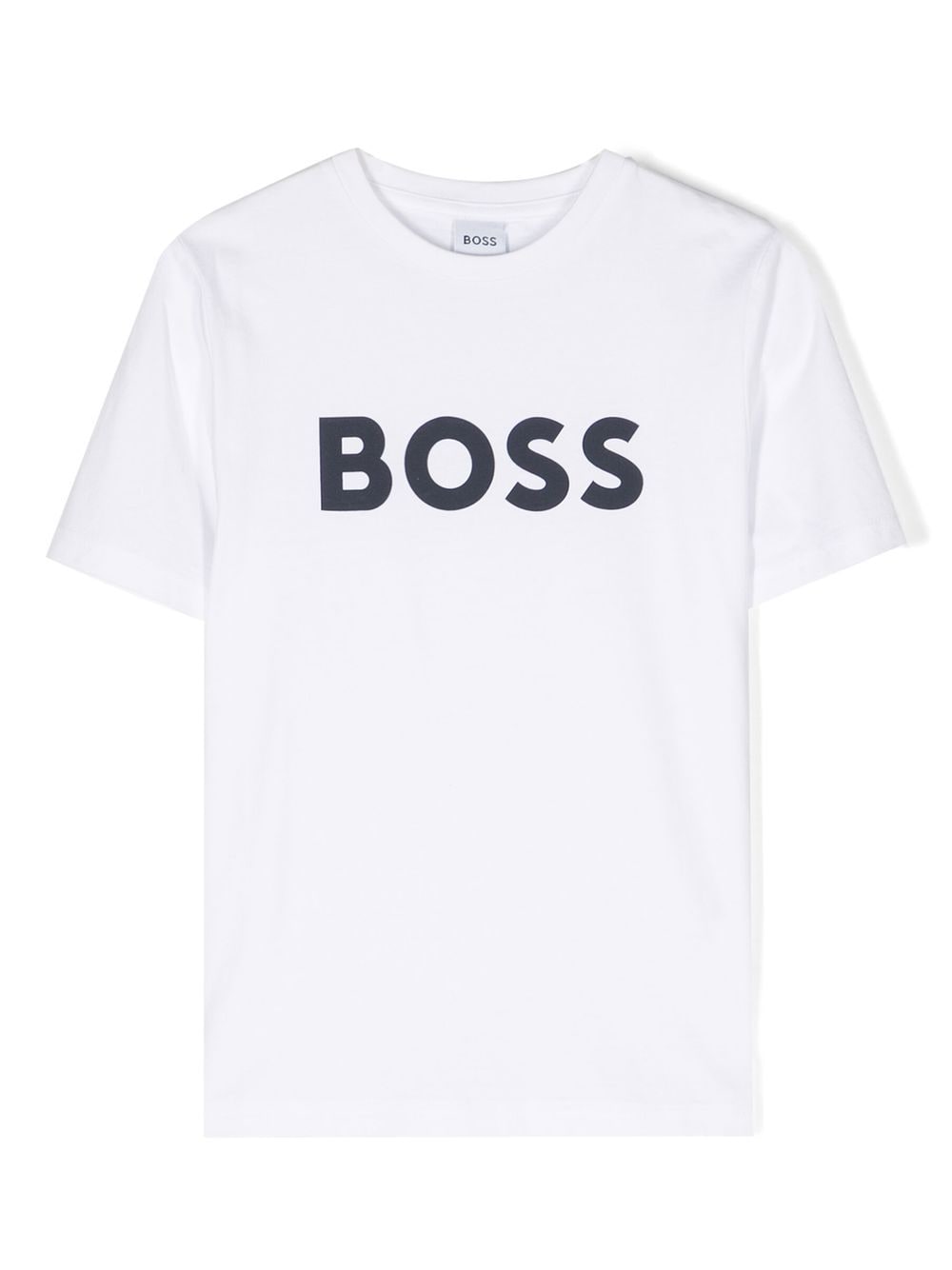T-shirt bianca per bambino con logo J25P24 10P Boss Kids 