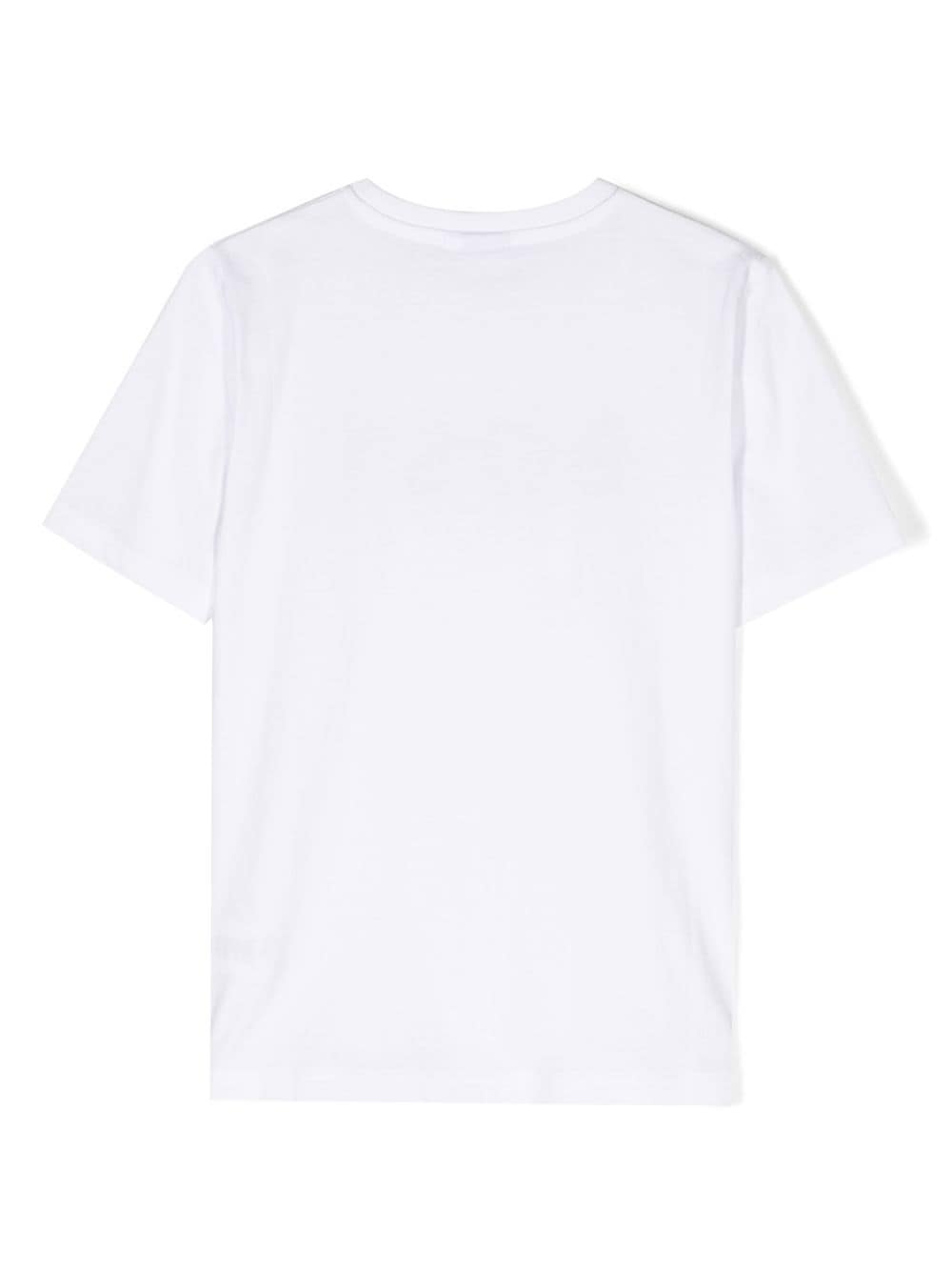T-shirt bianca per bambino con logo J25P24 10P Boss Kids 