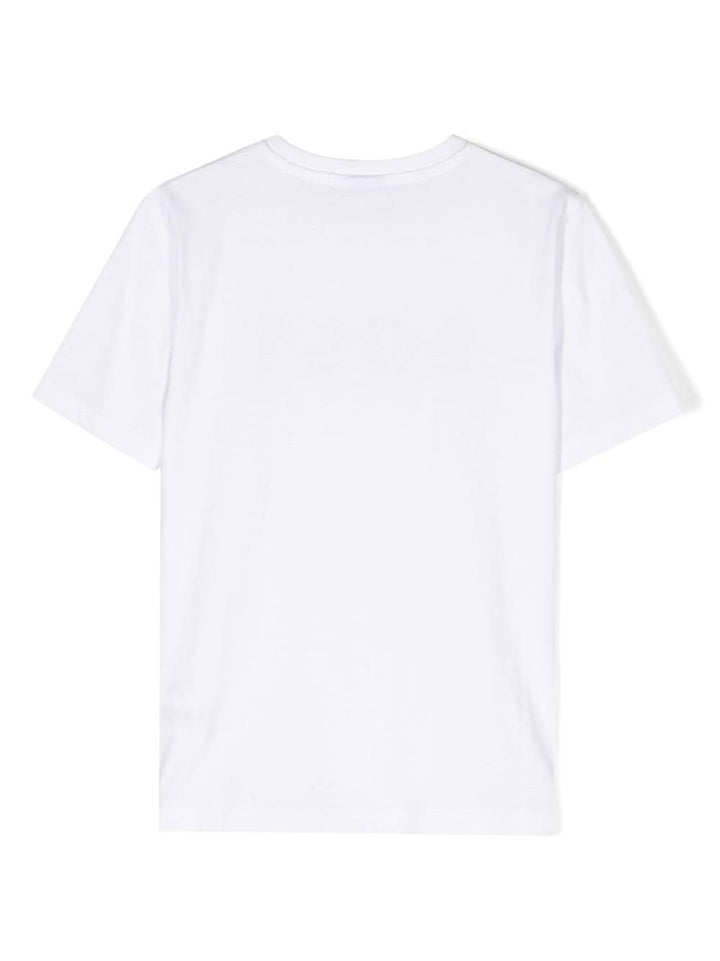 T-shirt bianca per bambino con logo J25P24 10P Boss Kids 
