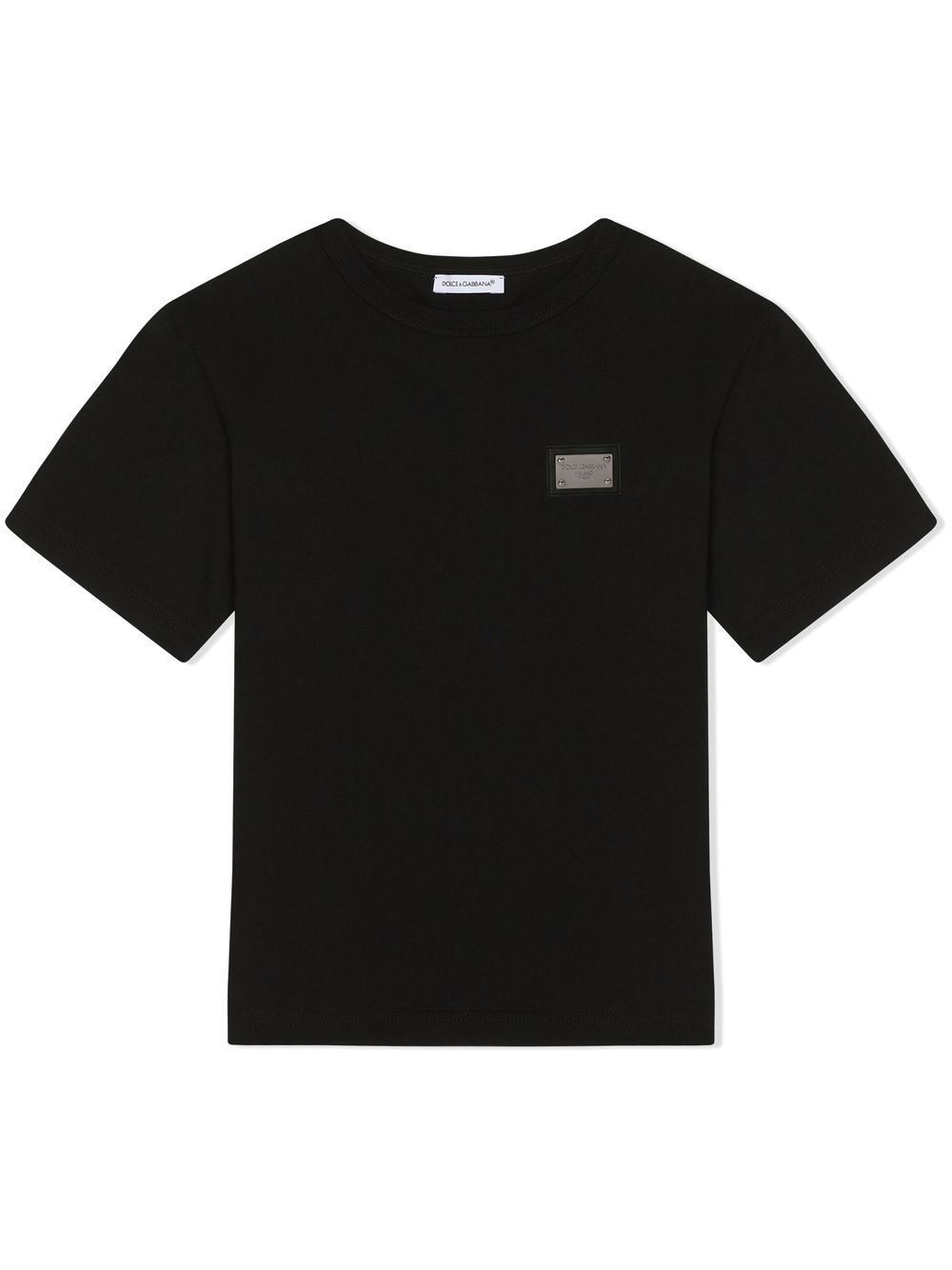 T-shirt nera per bambino L4JT7TG7I2O N0000 Dolce & Gabbana Kids 