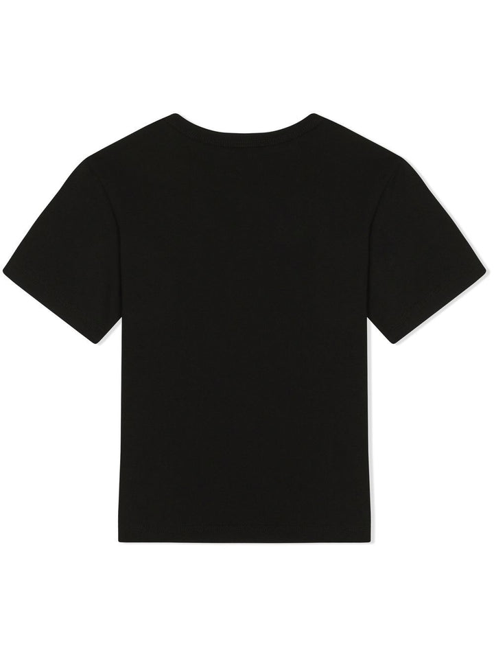 T-shirt nera per bambino L4JT7TG7I2O N0000 Dolce & Gabbana Kids 