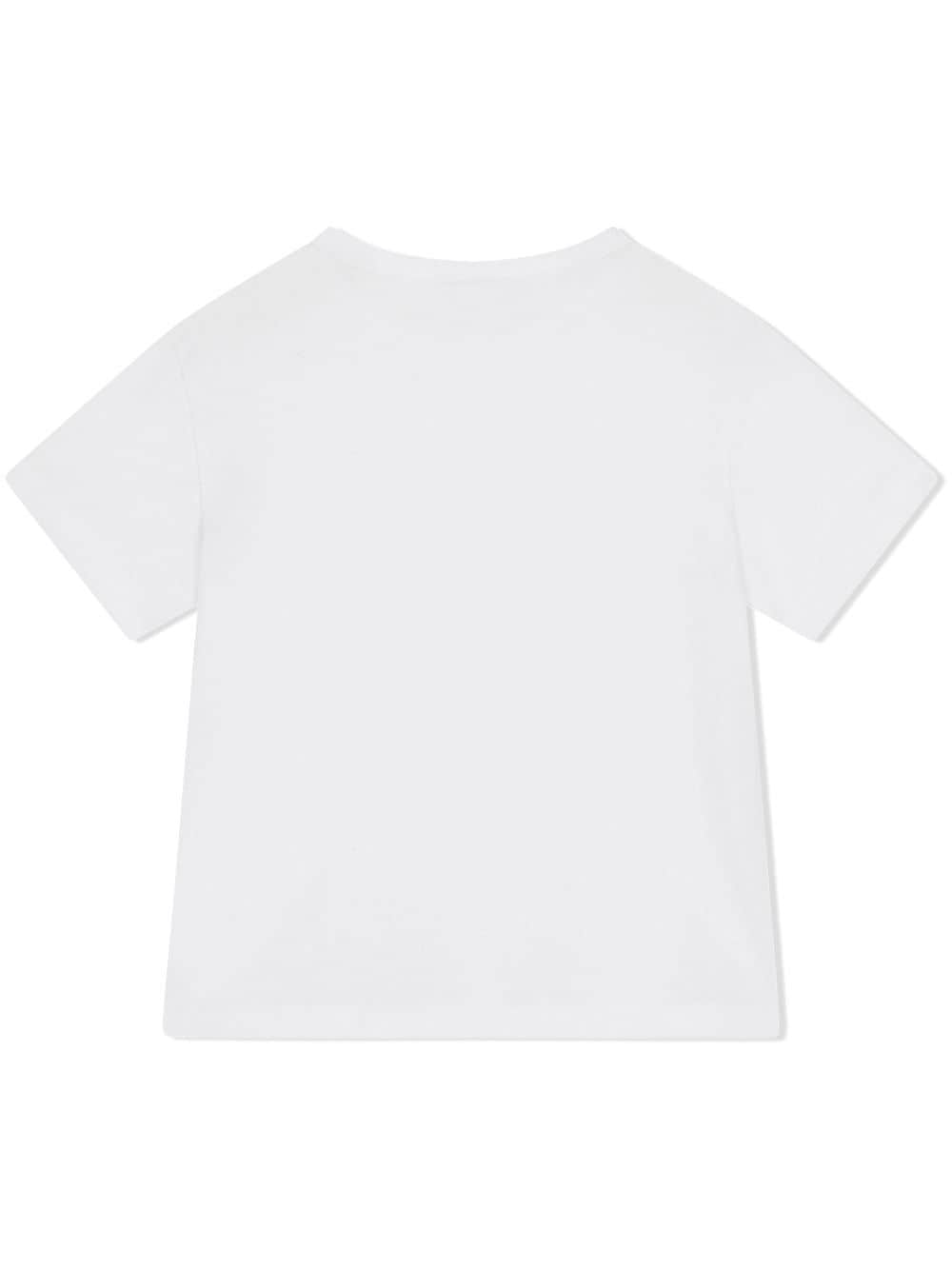 T-shirt unisex in cotone bianca con logo L4JT7TG7I2O W0800 Dolce & Gabbana Kids 