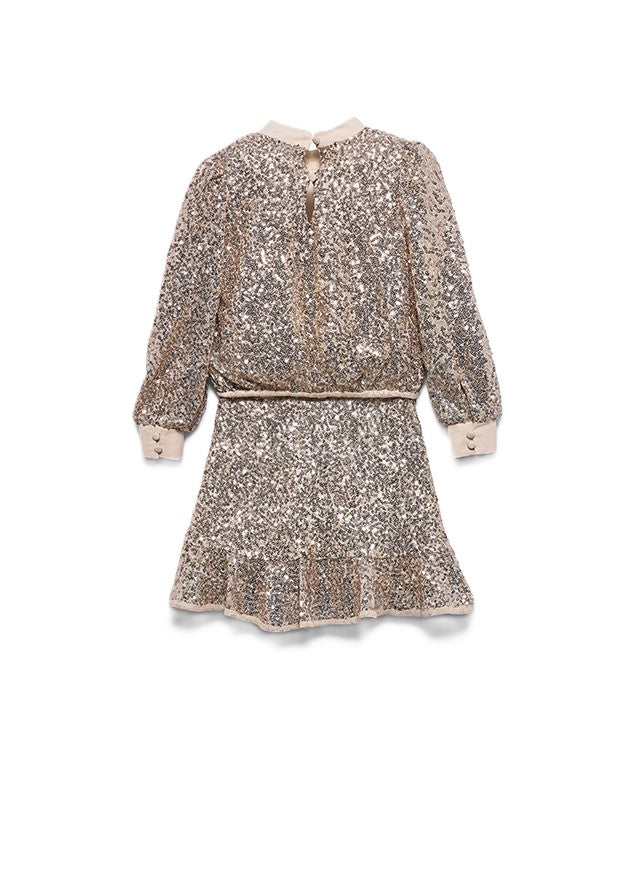 Completo elegante champagne per bambina 5544 045 Abel & Lula 