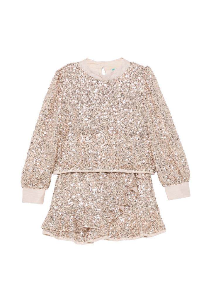 Completo elegante champagne per bambina 5544 045 Abel & Lula 