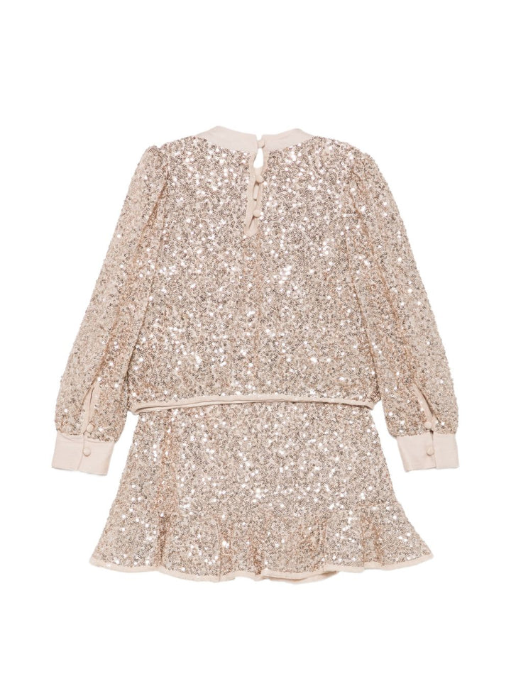 Completo elegante champagne per bambina 5544 045 Abel & Lula 