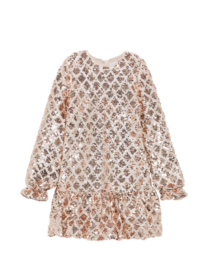 Abito beige champagne per bambina 5585 023 Abel & Lula 