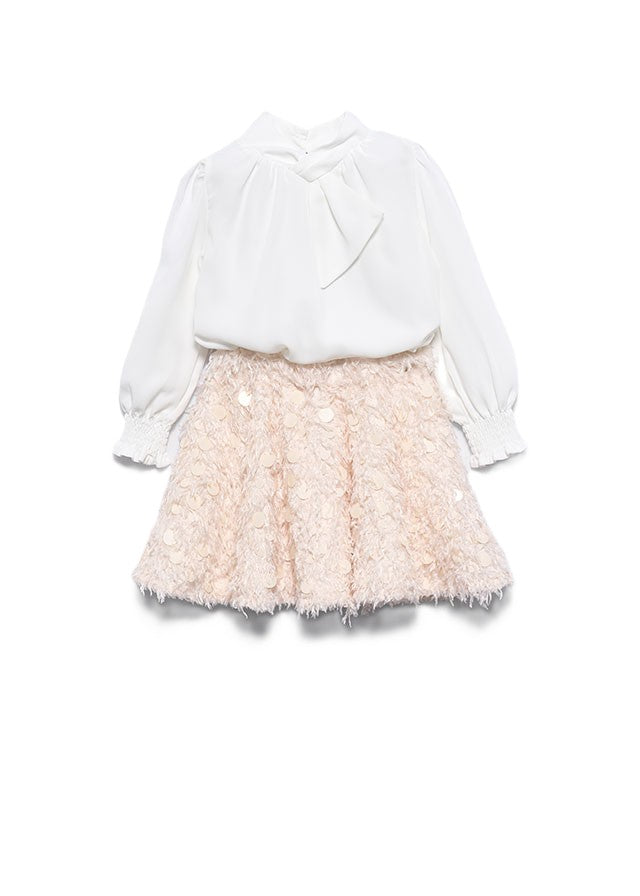 Completo beige/bianco per bambina 5590 004 Abel & Lula 