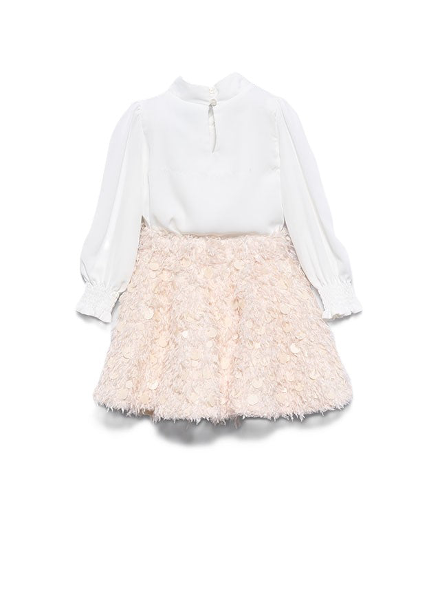 Completo beige/bianco per bambina 5590 004 Abel & Lula 