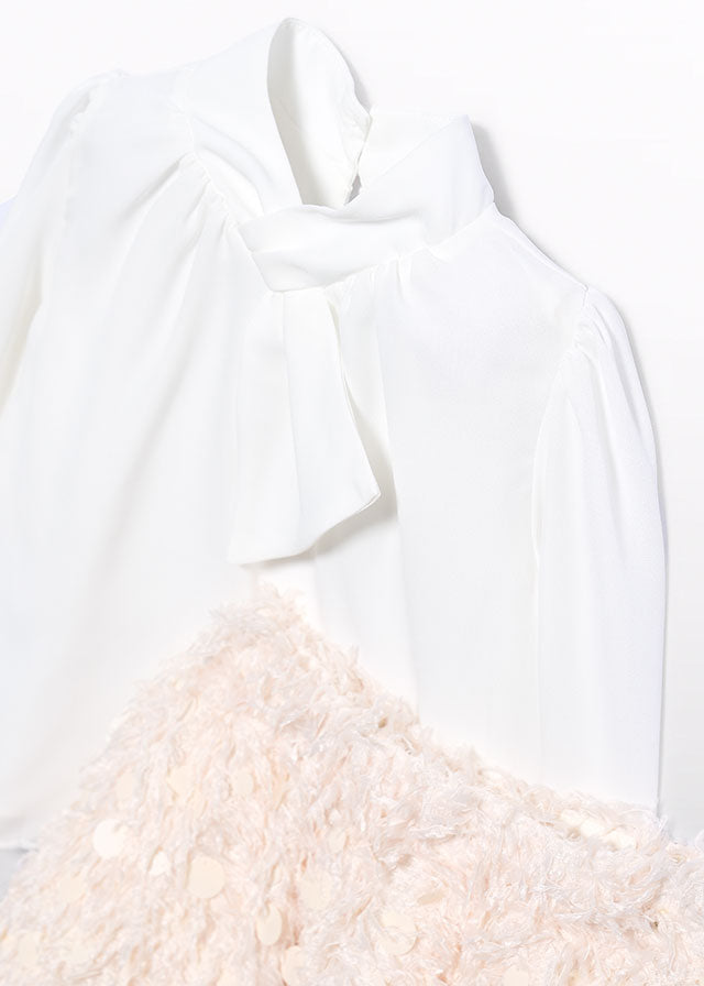 Completo beige/bianco per bambina 5590 004 Abel & Lula 