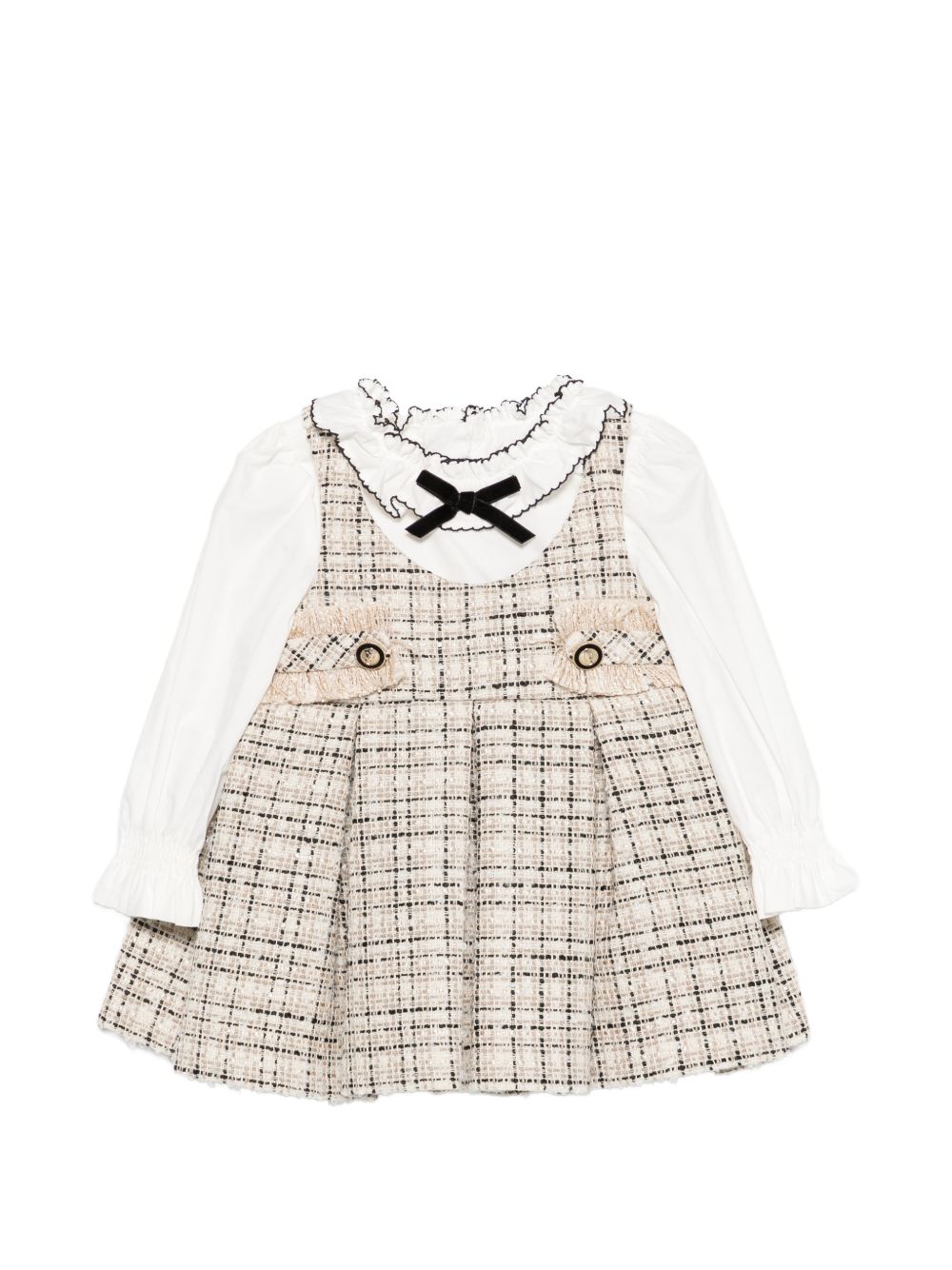 Completo beige/bianco per bambina 5590 004 Abel & Lula 