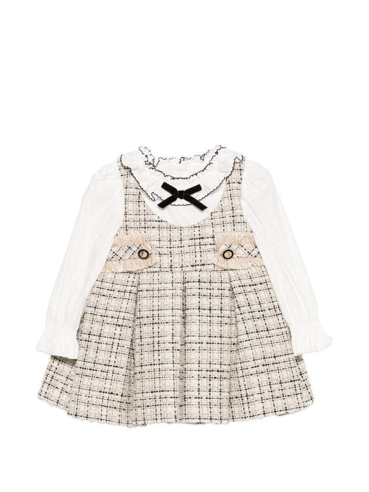 Completo beige/bianco per bambina 5590 004 Abel & Lula 