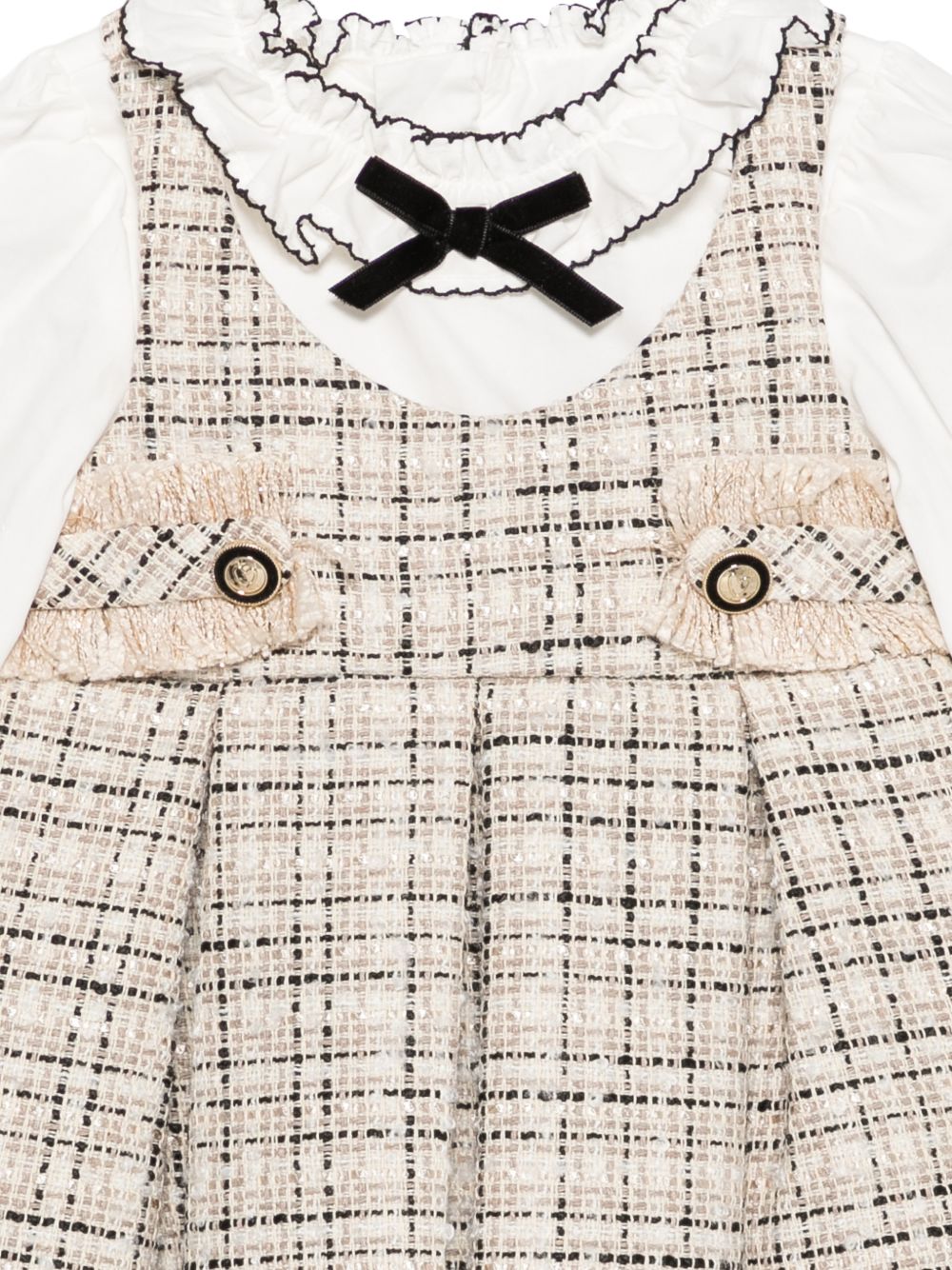 Completo beige/bianco per bambina 5590 004 Abel & Lula 