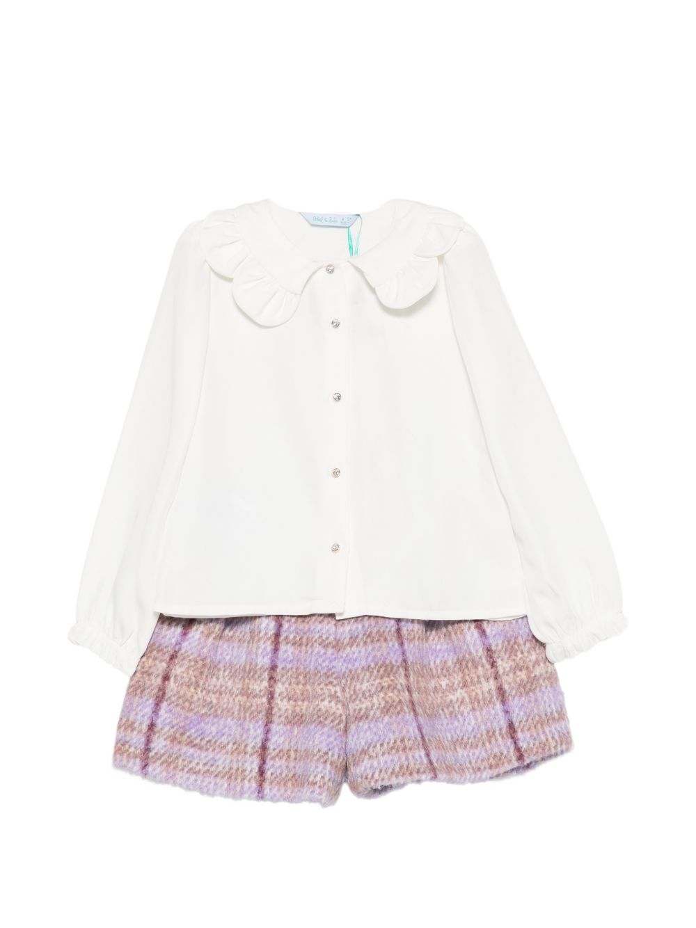 Completo bianco/lilla per bambina 5747 001 Abel & Lula 