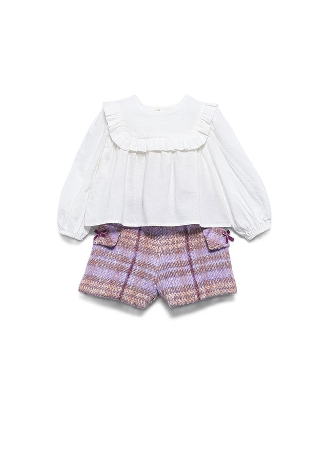 Completo lilla/bianco per neonata 5751 001 Abel & Lula 