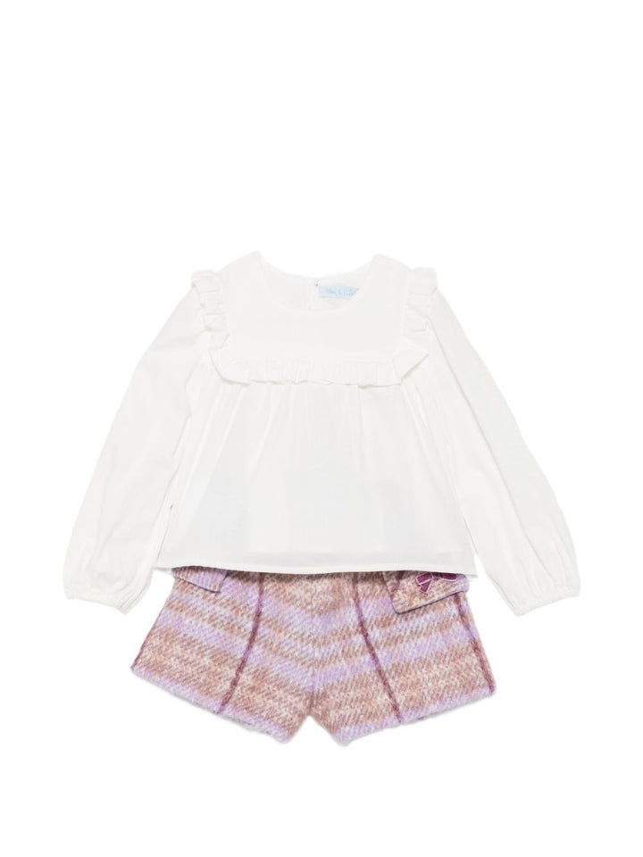 Completo lilla/bianco per neonata 5751 001 Abel & Lula 