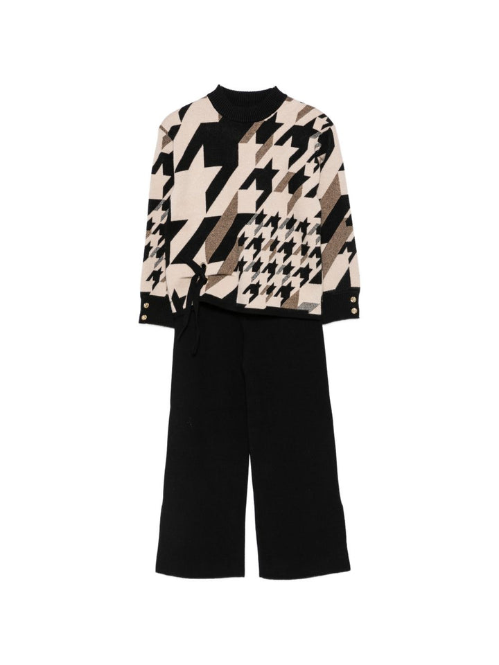 Completo nero/beige per bambina 5767 003 Abel & Lula 