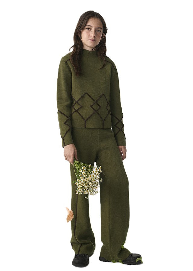 Completo verde per bambina 5771 001 Abel & Lula 