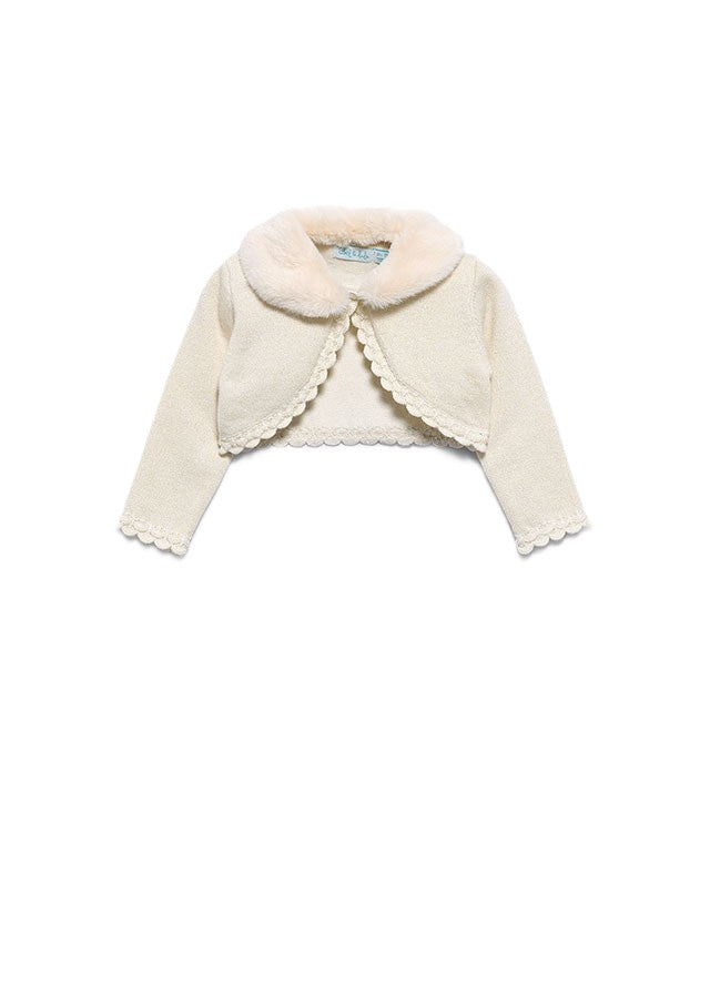 Cardigan beige per neonata 5868 005 Abel & Lula 