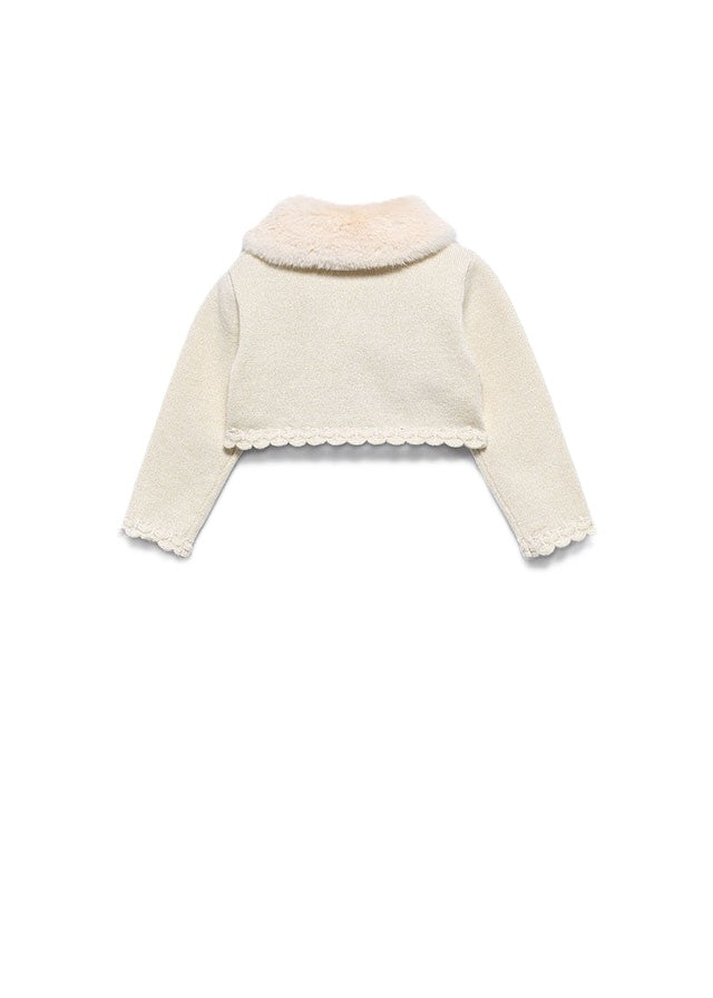 Cardigan beige per neonata 5868 005 Abel & Lula 