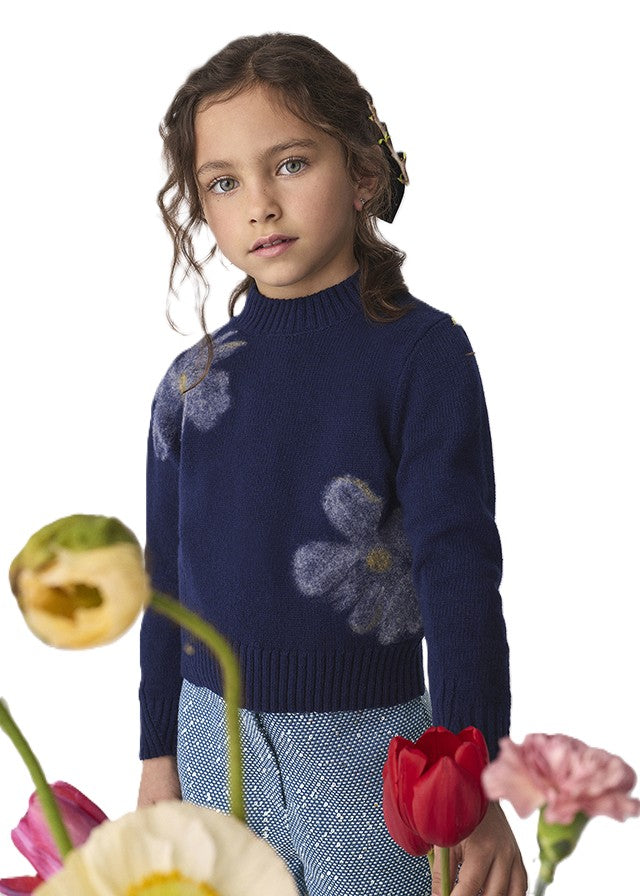 Maglione marino per bambina 5880 007 Abel & Lula 