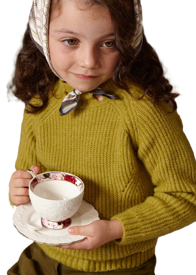 Maglione pistacchio per bambina 5881 018 Abel & Lula 