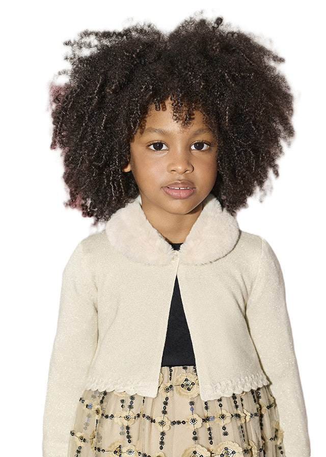 Cardigan champagne per bambina 5884 049 Abel & Lula 