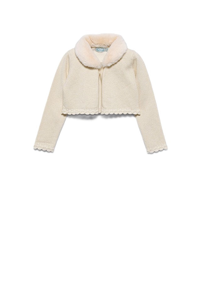 Cardigan champagne per bambina 5884 049 Abel & Lula 