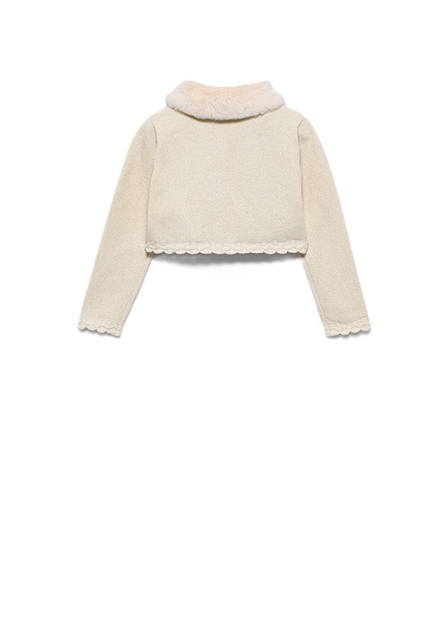 Cardigan champagne per bambina 5884 049 Abel & Lula 
