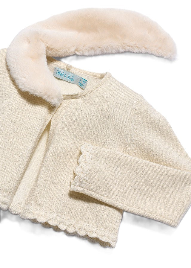 Cardigan champagne per bambina 5884 049 Abel & Lula 