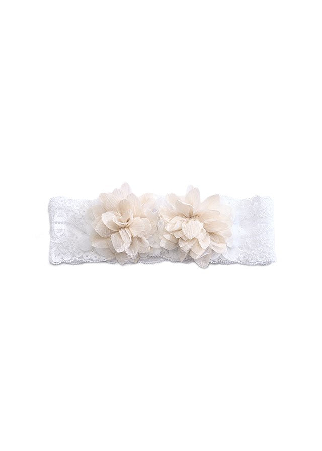 Fascia bianca/champagne per neonata 5925 090 Abel & Lula 