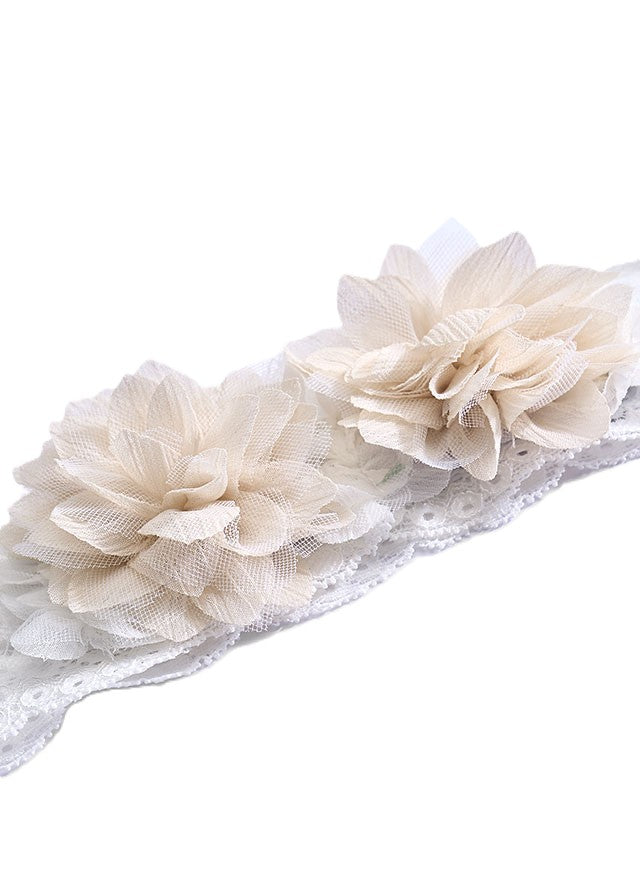 Fascia bianca/champagne per neonata 5925 090 Abel & Lula 