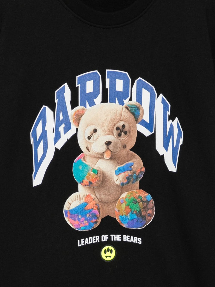 Felpa nera per bambino F6BKJGSW028 110 Barrow Kids 