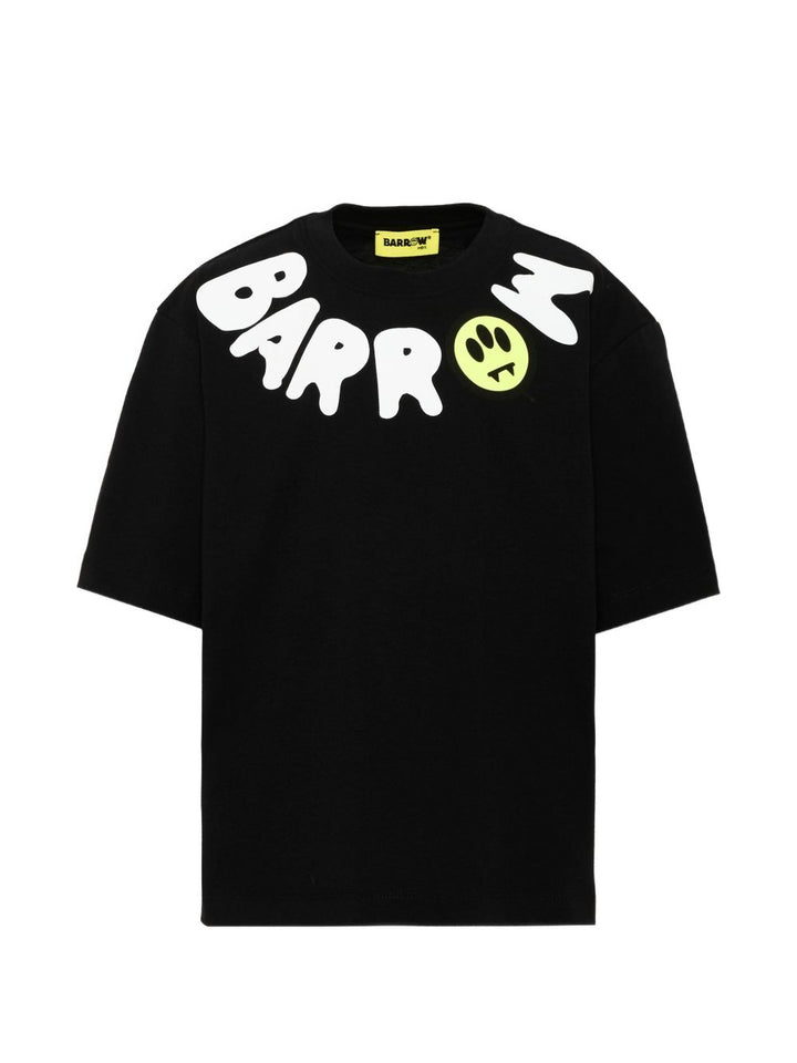 T-shirt nero per bambino F6BKJUTH007 110 Barrow Kids 